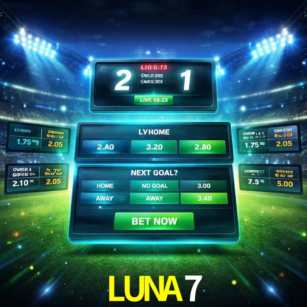 Vista de apuestas en vivo LUNA7 durante un partido en curso