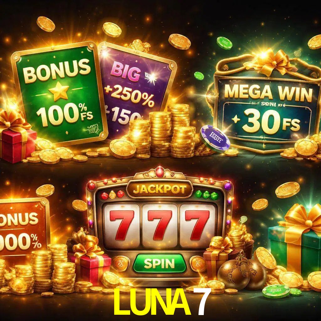 Tipos de bonos LUNA7 incluyendo recompensas de bienvenida y promociones continuas