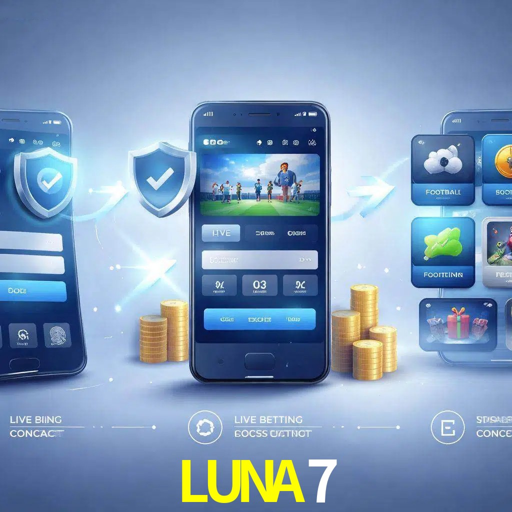 Pasos de acceso a la app LUNA7 en pantalla de teléfono móvil