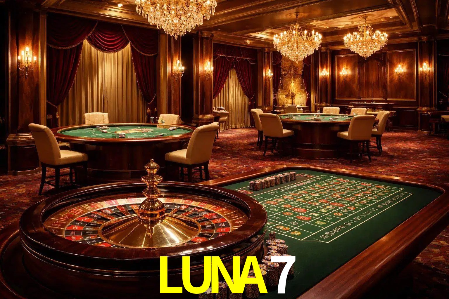 Una escena premium de mesa de casino en vivo con cartas, elementos de ruleta y un ambiente pulido de estudio de transmisión.